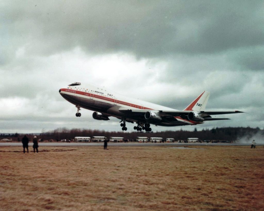 The first flight of Boeing's 747 - The Queen of the Skies. Photo: Boeing