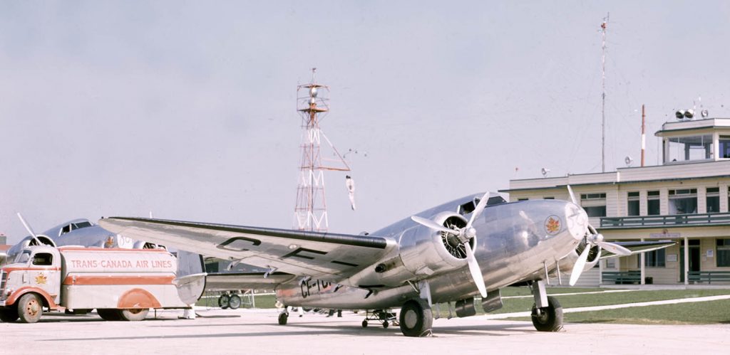 Trans-Canada Airlines (TCA) Lockheed 14 Super Electras at the Malton Airport Terminal, 1939 Photo: Air Canada